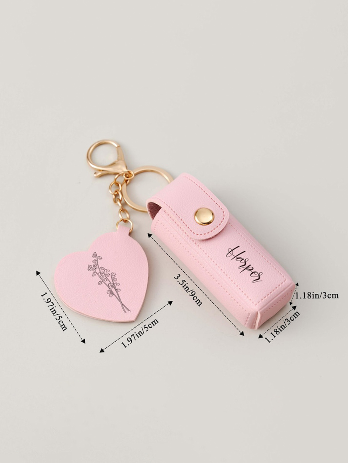 Personalized Lipstick Organizer Keychain